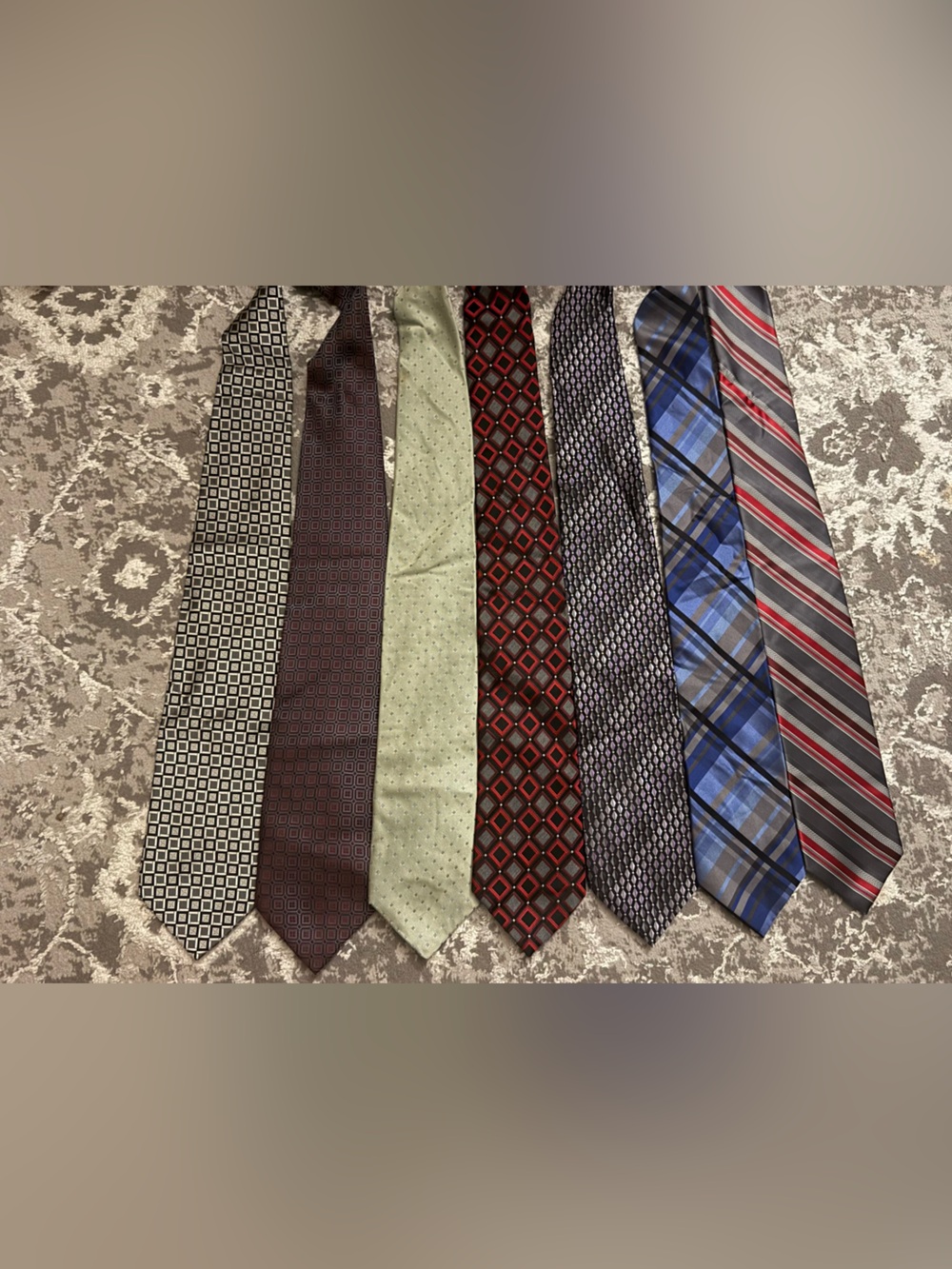Sean John Men's Tie Set - Black, Brown, Green, Red, Blue, Gray